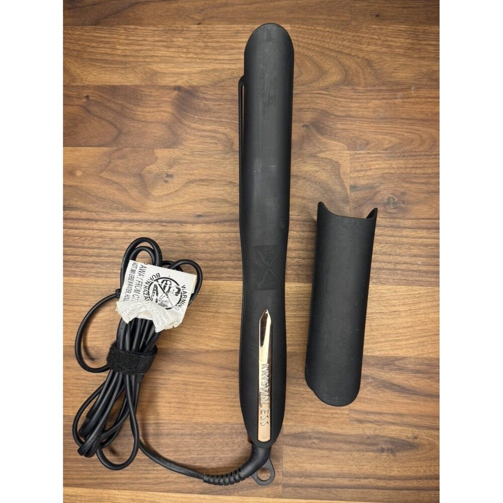 Kristin Ess Hair 3-In-One Ceramic Flat Iron Hair Straightener  Black/Bronze